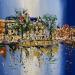 Painting Des reflets dans l'eau by Rousseau Patrick | Painting Figurative Urban Oil