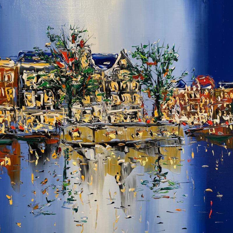 Painting Des reflets dans l'eau by Rousseau Patrick | Painting Figurative Oil Urban