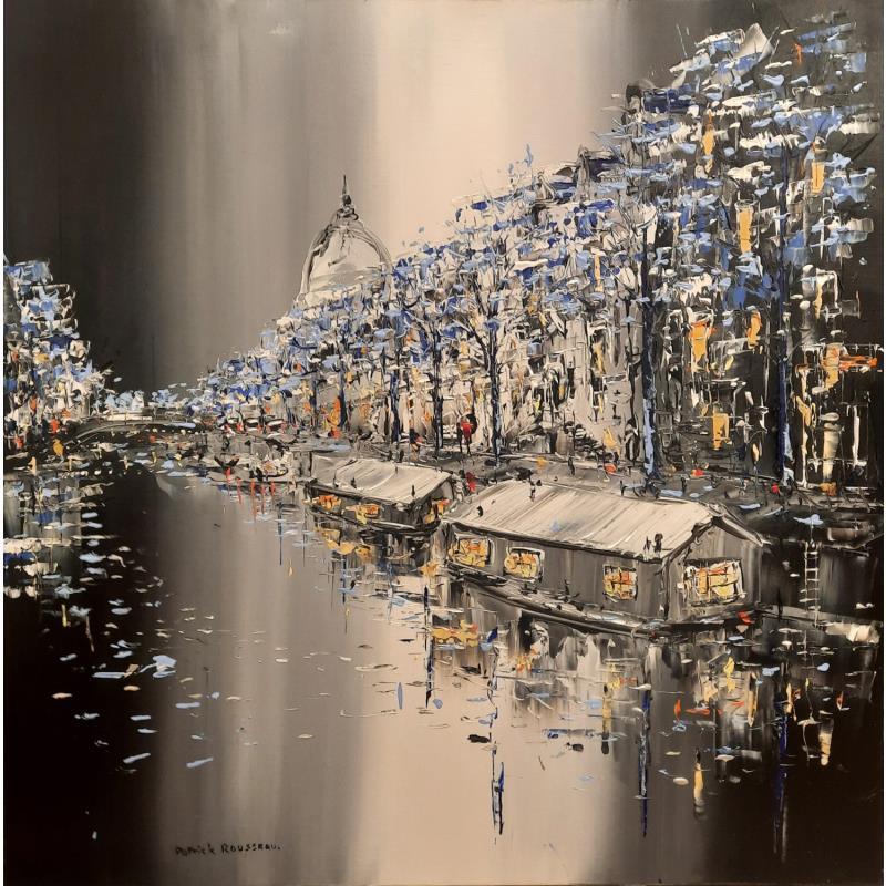Painting comme une soir d'hiver by Rousseau Patrick | Painting Figurative Oil Urban