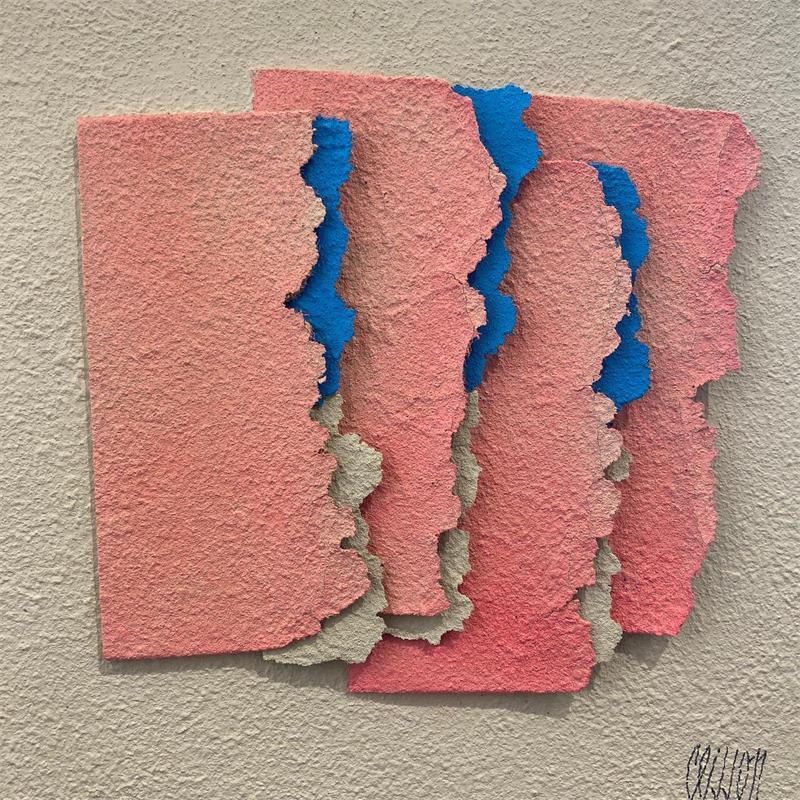 Peinture Sweet pink par Clisson Gérard | Tableau Abstrait minimaliste