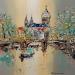 Painting Des coupoles et des ponts by Rousseau Patrick | Painting Figurative Urban Oil