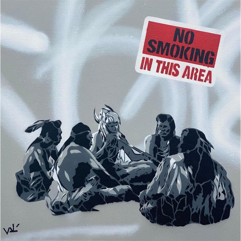 Painting No smoking in this area by Lenud Valérian  | Painting Street art Life style Graffiti