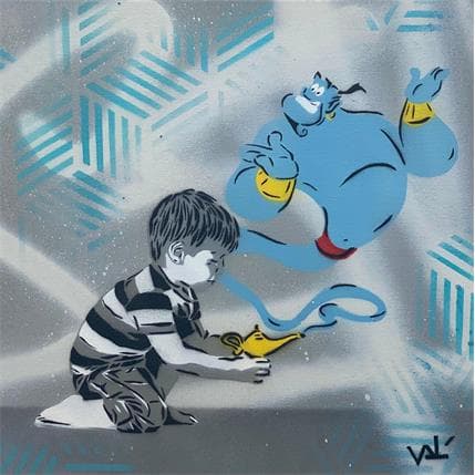 Painting The genie by Lenud Valérian  | Painting Street art Graffiti Life style