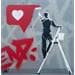 Gemälde No more likes von Lenud Valérian  | Gemälde Street art Alltagsszenen Graffiti