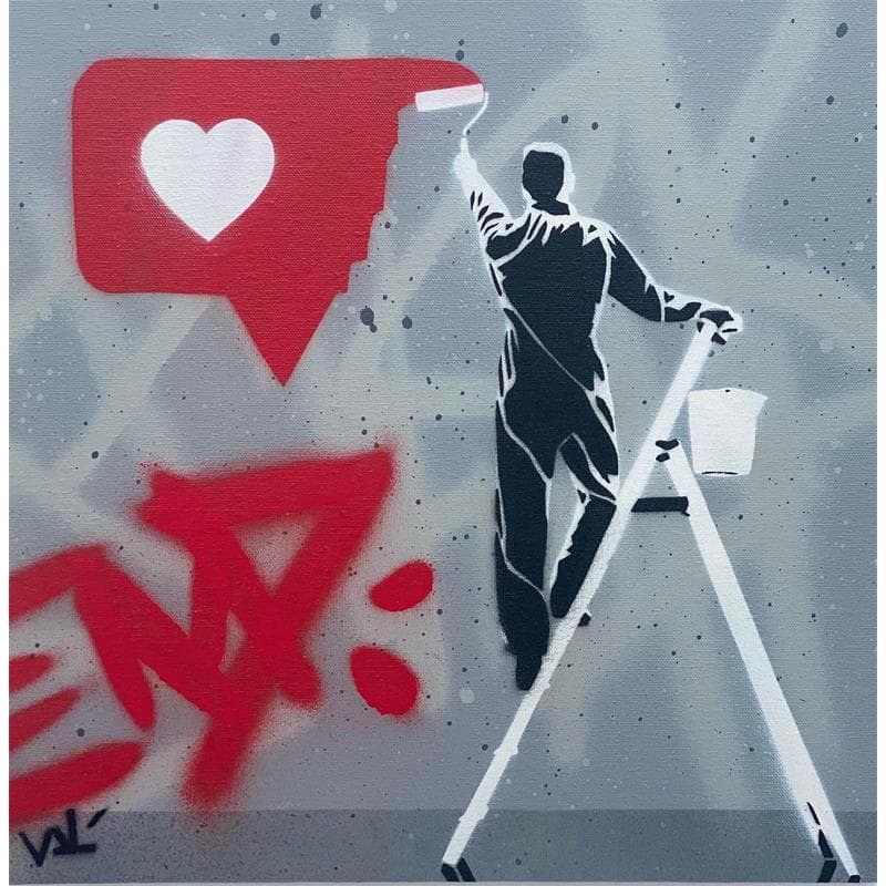 Painting No more likes by Lenud Valérian  | Painting Street art Graffiti Life style