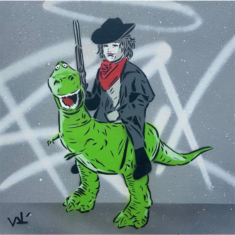 Painting Riding Rex by Lenud Valérian  | Painting Street art Graffiti Life style