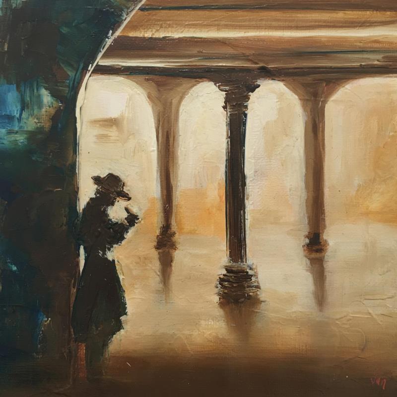 Gemälde 11h46 von Mezan de Malartic Virginie | Gemälde Figurativ Alltagsszenen Öl