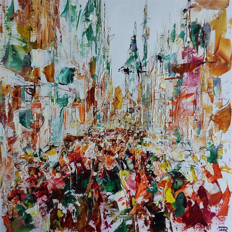 Painting Amsterdam 1 by Reymond Pierre | Painting Abstract Landscapes Oil