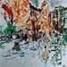 Peinture Amsterdam 2 par Reymond Pierre | Tableau Abstrait Urbain Huile