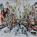 Peinture Amsterdam view par Reymond Pierre | Tableau Abstrait Huile Vues urbaines