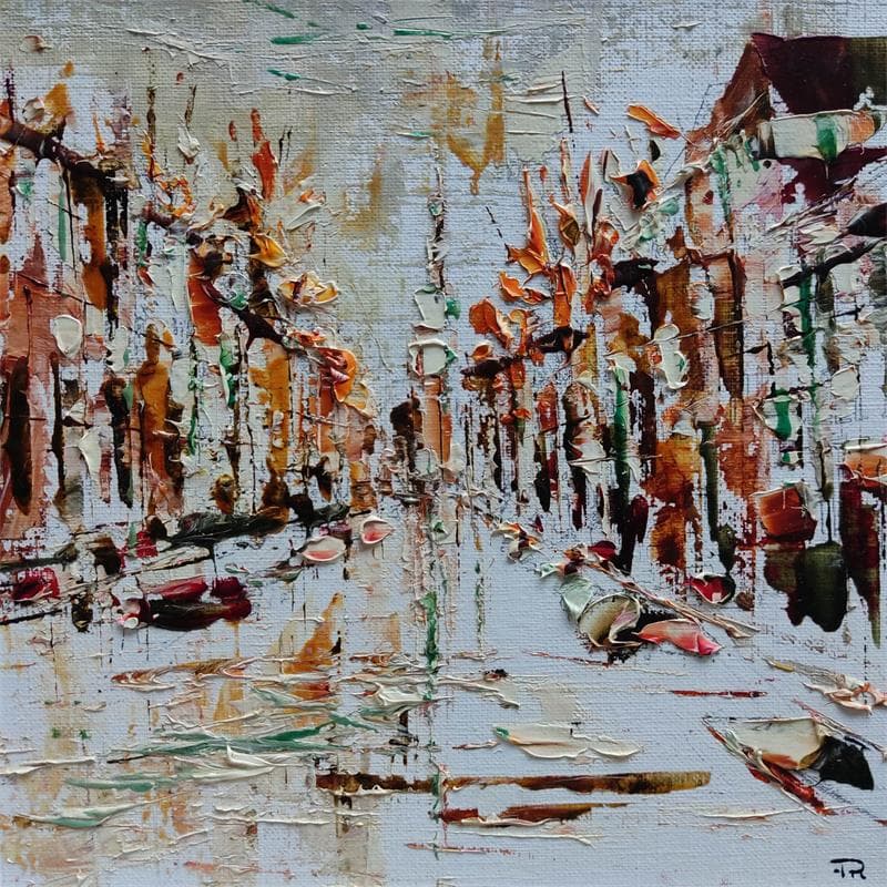 Painting Amsterdam view by Reymond Pierre | Painting Abstract Mixed Urban