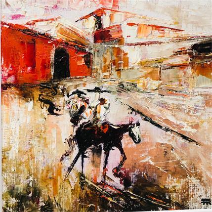 Painting Don Quixote sort du faux château by Reymond Pierre | Painting Abstract Mixed Landscapes