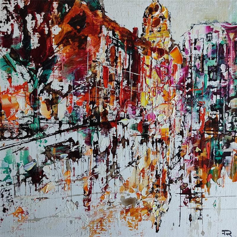 Painting Amsterdam 5 by Reymond Pierre | Painting Abstract Oil Urban