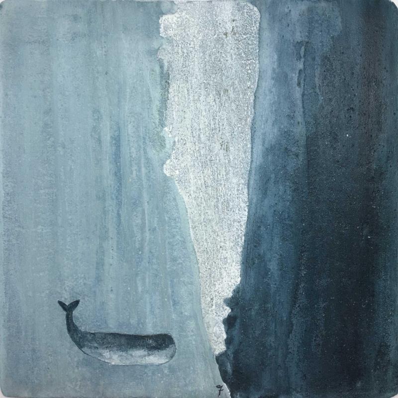 Painting Under the milky way by Roma Gaia | Painting Figurative Minimalist Acrylic
