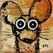 Painting Souris by Maury Hervé | Painting Illustrative Mixed Animals