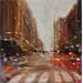 Gemälde NY City speed von Solveiga | Gemälde Figurativ Urban Acryl