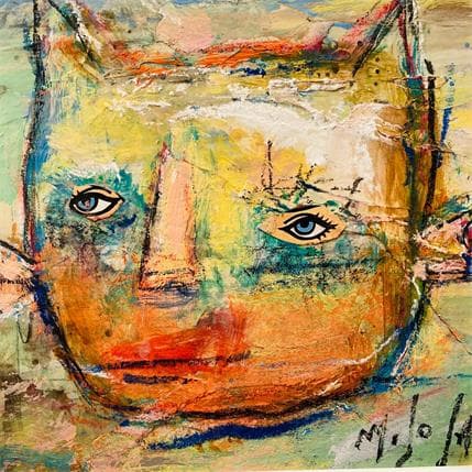 Painting Poisson chat by De Sousa Miguel | Painting Raw art Life style
