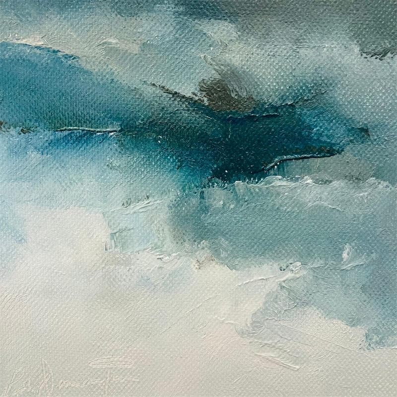 Painting Merveilleux nuages by Dumontier Nathalie | Painting Abstract Oil Minimalist