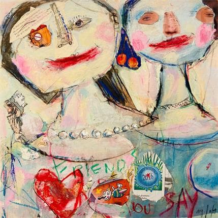 Peinture Friends par De Sousa Miguel | Tableau Art Singulier Scènes de vie