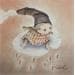 Painting Cloud boy by Masukawa Masako | Painting Naive art Life style Watercolor