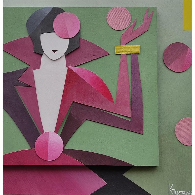 Painting Fruit Circus by Gustavsen Karl | Painting Figurative Cardboard, Gluing, Wood Portrait