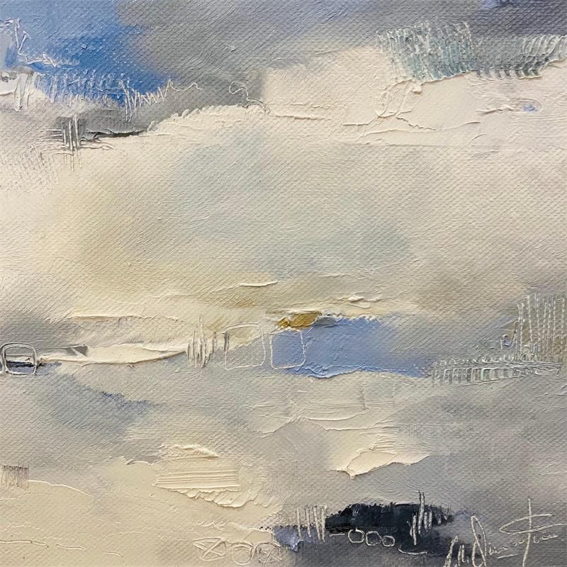 Painting Le temps était beau by Dumontier Nathalie | Painting Abstract Minimalist Oil