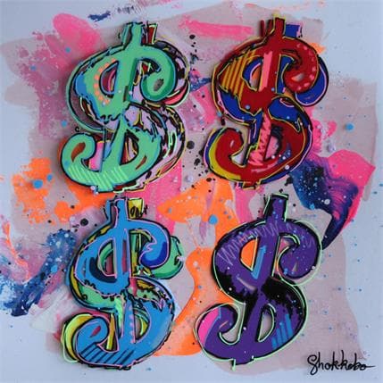 Painting Dollars 101b by Shokkobo | Painting Pop art Mixed Pop icons