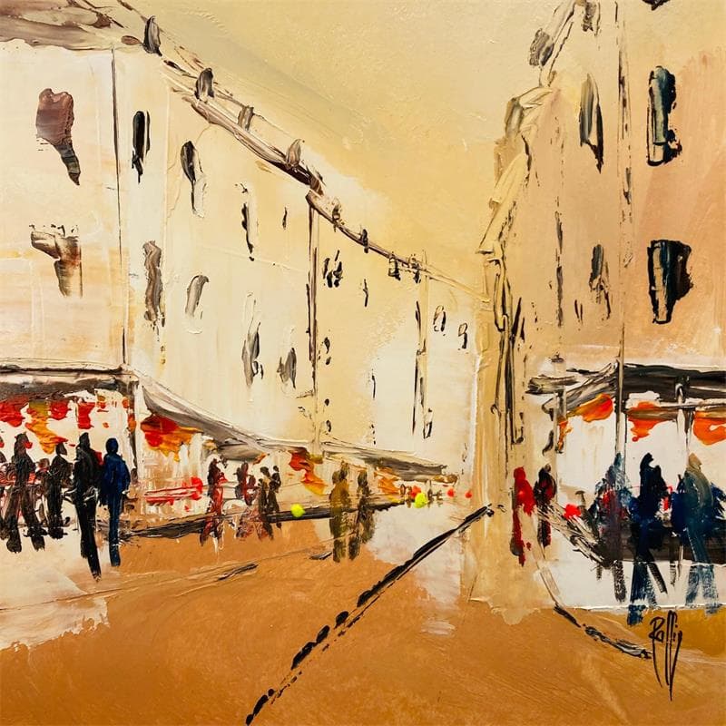 Painting Rue plaisir by Raffin Christian | Painting Figurative Life style Oil Acrylic