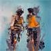 Painting Amoureux by Raffin Christian | Painting Figurative Life style Oil Acrylic