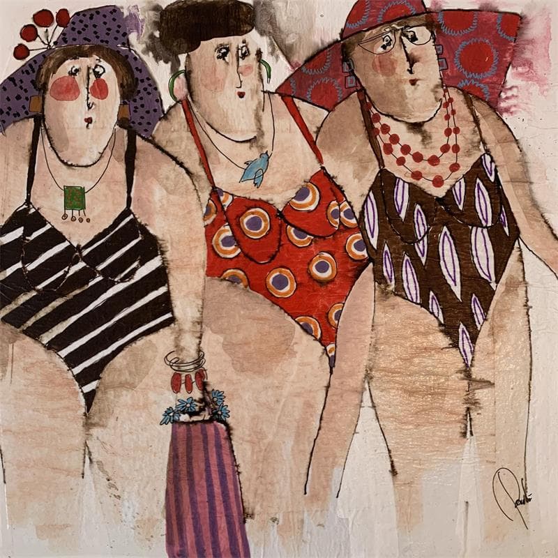 Painting gege louisa corinne by Colombo Cécile | Painting Figurative Acrylic Life style