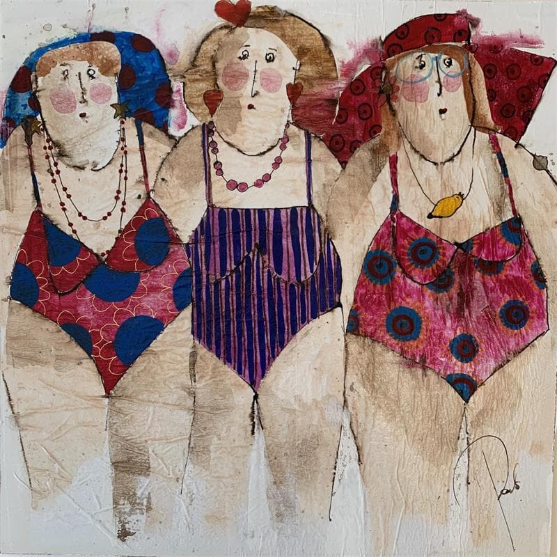 Painting Martine irene helene by Colombo Cécile | Painting Figurative Acrylic Life style