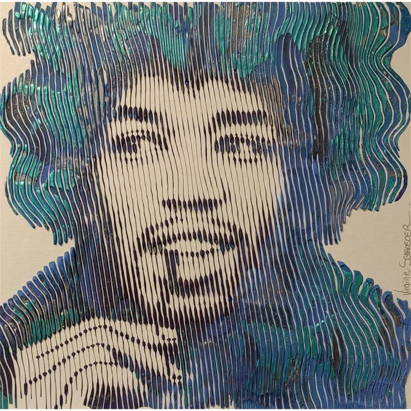 Painting Jimi Hendrix by Schroeder Virginie | Painting Pop art Mixed Pop icons