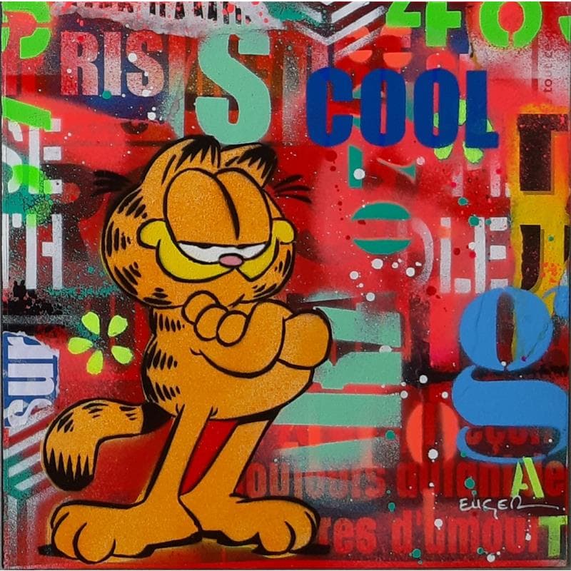 Gemälde Cool von Euger Philippe | Gemälde Pop-Art Acryl, Graffiti Pop-Ikonen
