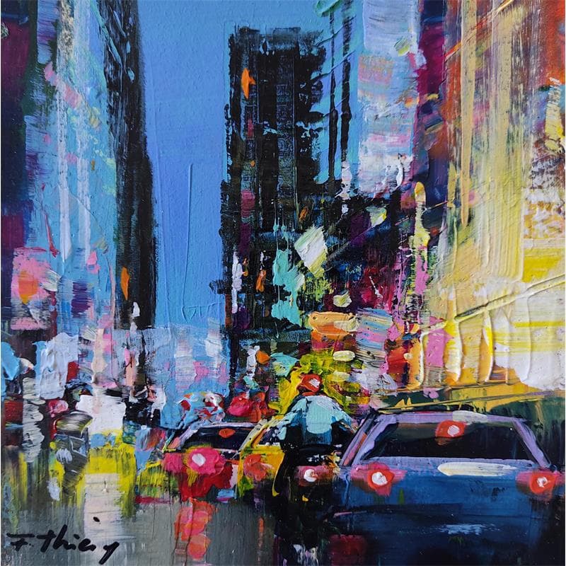 Gemälde Les lumières de la ville von Frédéric Thiery | Gemälde Figurativ Acryl Urban