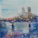 Painting Paris View by Solveiga | Painting Figurative Acrylic Urban