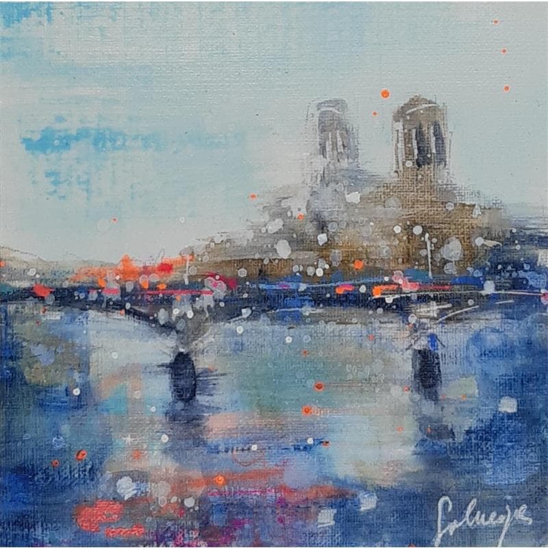 Painting Paris View by Solveiga | Painting Figurative Acrylic Urban