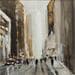 Painting Gold avenue by Poumelin Richard | Painting Figurative Urban Oil