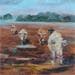 Peinture koeien in Dwingelo- 20ls057 par Van Lynden Heleen | Tableau Figuratif Huile Paysages