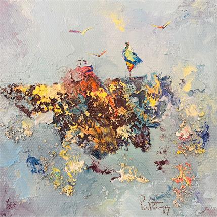 Painting Dismoi l'oiseau by Patoune | Painting Figurative Mixed Landscapes