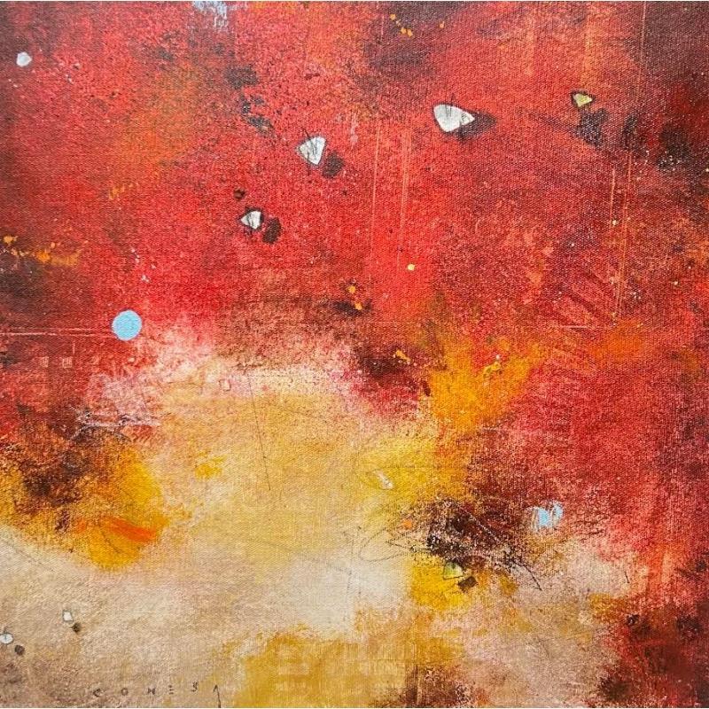 Peinture Silveta roja par Jiménez Conesa Francisco | Tableau Abstrait Minimaliste Acrylique