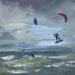 Painting watersport- 20ws048 by Lynden (van) Heleen | Painting Figurative Landscapes Oil