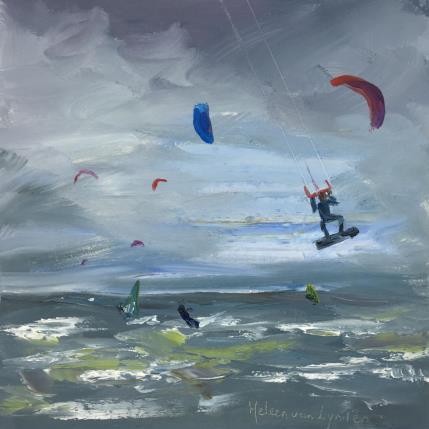 Painting watersport- 20ws048 by Lynden (van) Heleen | Painting Figurative Oil Landscapes