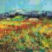 Painting Les coquelicots Lourmarin by Vaudron | Painting Figurative Landscapes