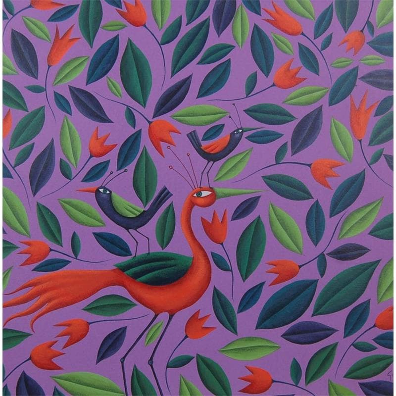 Painting un estampat by Aguasca Sole Gemma | Painting Naive art Acrylic Life style