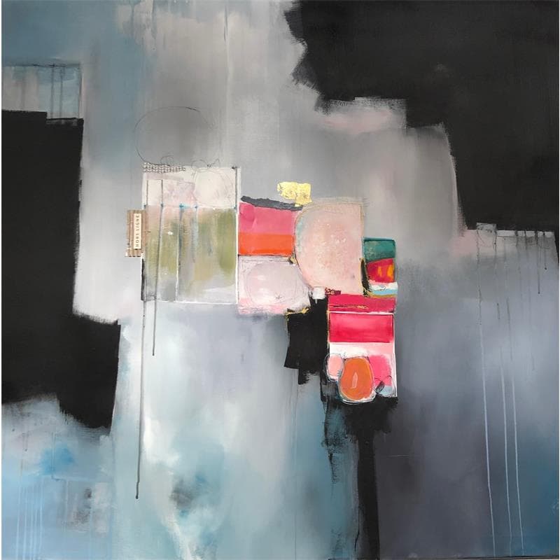Peinture Hors Iigne par Lau Blou | Tableau Abstrait Mixte minimaliste