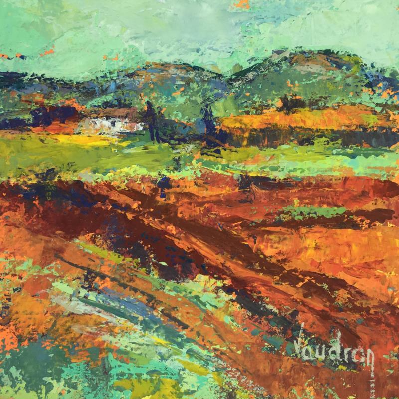 Painting L'automne a Puget by Vaudron | Painting Figurative Landscapes