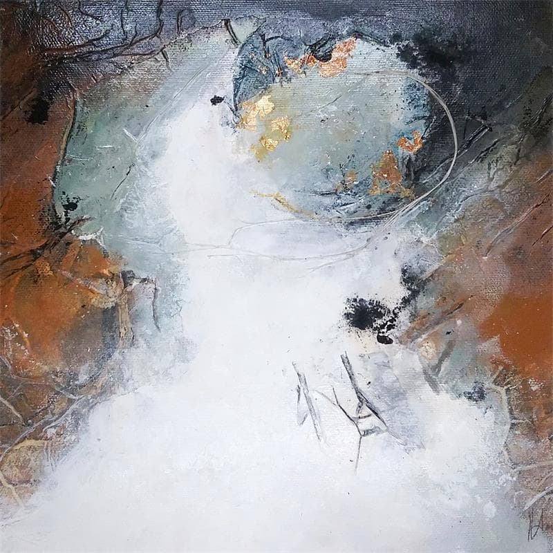 Painting Douceur lunaire by Han | Painting Abstract Landscapes