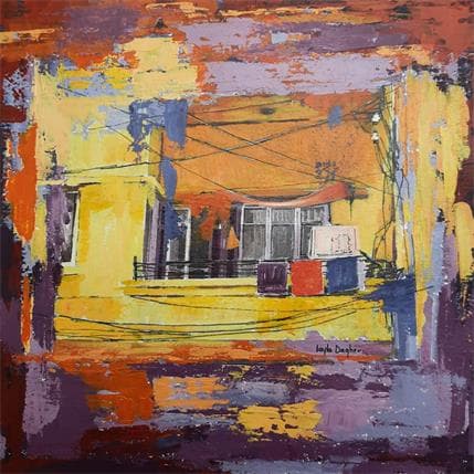 Painting Manchar II by Dagher Leyla | Painting Figurative Mixed Urban