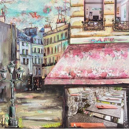 Painting Café by Aud C | Painting Figurative Urban