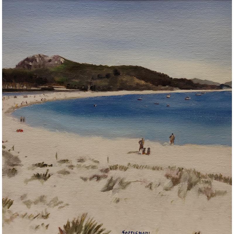 Painting White Sand by Castignani Sergi | Painting Figurative Landscapes Oil Acrylic
